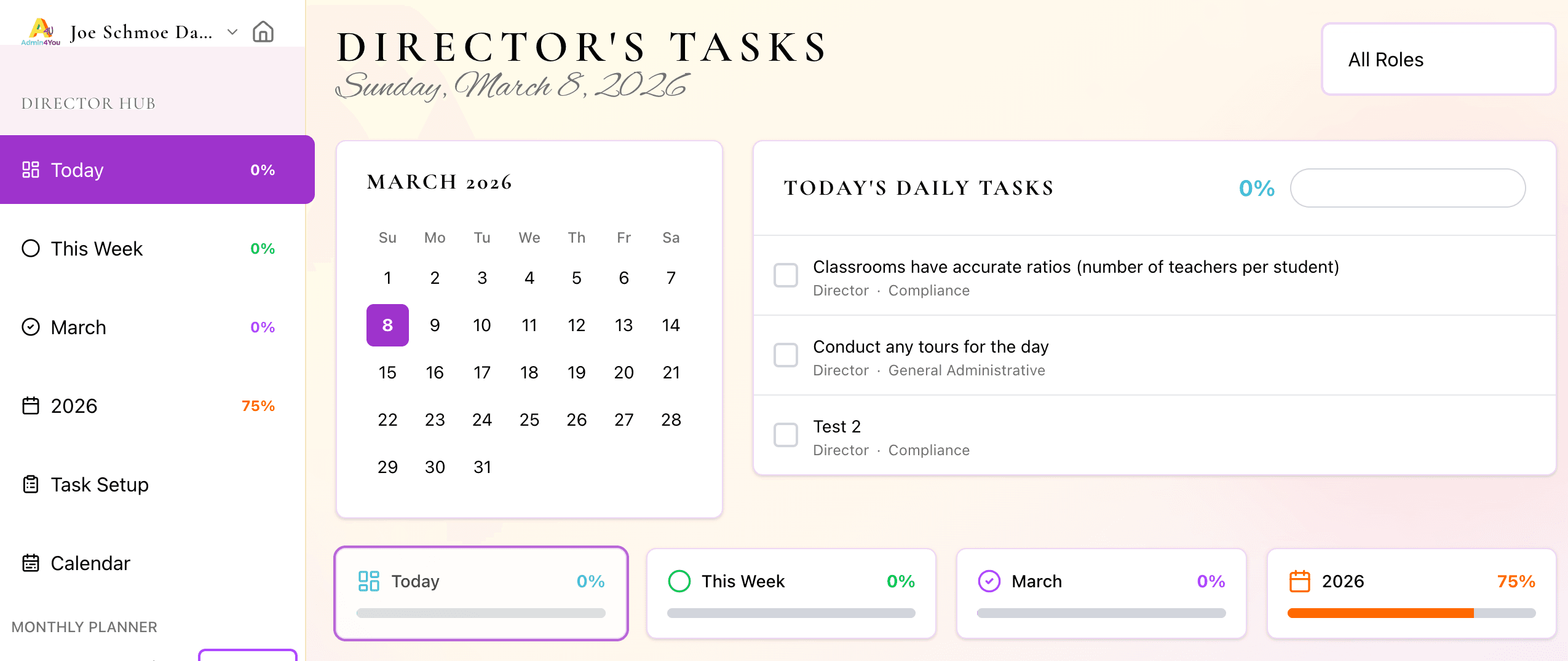 Admin4You website screenshot